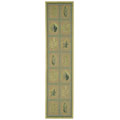 Hand-hooked Forest Tan Wool Runner (2'6 x 10')