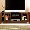 Espresso Flat Screen TV Console Cabinet
