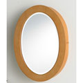 Natural Oval Wall-mount Jewelry Armoire & Mirror