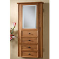 Oak Wall-Mount Mirrored Jewelry Armoire