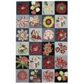 Hand-hooked Festivo Multicolor Wool Rug (5'3 x 8'3)