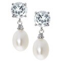 Sterling Silver Cultured Freshwater Pearl Earrings