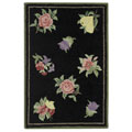 Hand-hooked Fruit Harvest Black Wool Rug (1'8 x 2'6)