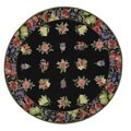 Hand-hooked Fruit Harvest Black Wool Rug (5'6 Round)