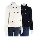 Steve Madden Wool Pea Coat with Metal Buttons