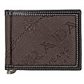 Prada Men's Logo Jacquard Bi-fold Money Clip Wallet