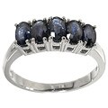 10k White Gold 5-stone Sapphire Ring