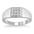 10k White Gold 1/10ct  Diamond Men's Ring