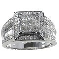 14k Gold 1ct TDW Princess Diamond Cluster Ring (G, I2)