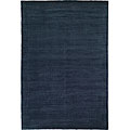 Hand-woven Calvin Klein Navy Silk and Wool Rug (3' x 5')