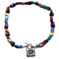 Roman Glass Toggle Necklace (Israel)