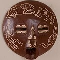 Hand-chiseled Animal Kingdom Mask (Ghana)