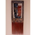 Hand-carved Fanti Mother and Child Comb (Ghana)