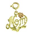 14k Two-tone Gold Mom Charm
