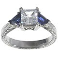 Tacori Platinum CZ Center Sapphire Ring