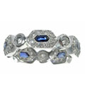 Tacori Platinum 7/8ct TDW Diamond and Sapphire Ring (G, VS)