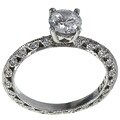 Tacori Platinum CZ Center 1/5ct TDW Diamond Ring (G, VS)