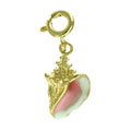 14k Yellow Gold Conch Shell Charm