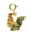 14k Yellow Gold Rooster Charm