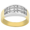 Platinum & 18k Gold 1-1/3ct TDW Wedding Band