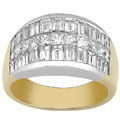 Platinum & 18k Gold 2 7/8ct TDW Diamond Wedding Band (G-H, VS-SI)