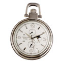 Stuhrling Original Monarch Men's Silver Dial Pocket Watch