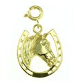 14k Yellow Gold Horseshoe Charm