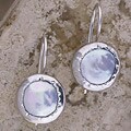 Hammered Pearl Earrings (Israel)