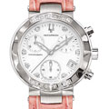 Accutron Womens White Dial Diamond Chronograph Watch