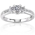 14k White Gold 1/2ct TDW Princess Diamond Wedding Ring ( H-I, I1-I2 )