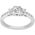 14k White Gold 1/2ct TDW Round Diamond Engagement Ring ( H-I, I1-I2 )