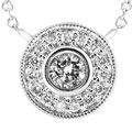 14k White Gold 1/4ct TDW Round Diamond Pendant (H-I, I1)