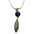 Roman Glass Leaf Necklace (Israel)