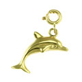 14k Yellow Gold Dolphin Charm