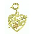 14k Gold #1 Grandma Heart Charm