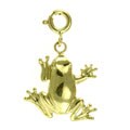 14k Yellow Gold Frog Charm