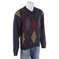 Weatherproof Men's Argyle V-neck Sweater