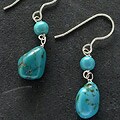 Turquoise Nuggets Dangling Earrings (USA)