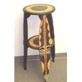 Tribal Mask Pedestal Table (Ghana)