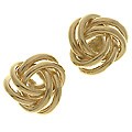 14k Yellow Gold Love Knot Stud Earrings