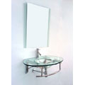 Modern Wall-mounted Glass Vanity and Faucet