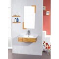 Modern Solid Bamboo 2-drawer Vanity & Mirror