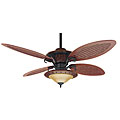 Hunter Royal Palm 56-inch Plantation Faux Leather Ceiling Fan