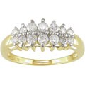 10k Gold 1/2ct TDW Round Diamond Anniversary Stairway Ring (H-J/ I2-I3)