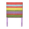 Multicolor Stripe Wicker Twin-size Headboard