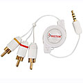 Insten Retractable AV Cable for Zune and iPod Video