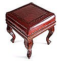 Handmade Leather and Cedar Century Ottoman (Peru)