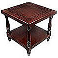 Cedar and Leather Princess Diana Nightstand (Peru)