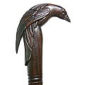 Wooden Raven Walking Stick (Indonesia)