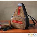 Nubuck Leather Sundrop Contrasts Backpack (Peru)